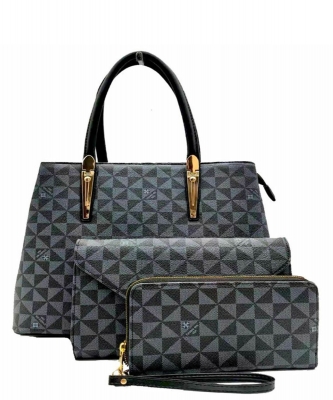 Monogram Top Handle 3-in-1 Satchel  PM2678 BLACK